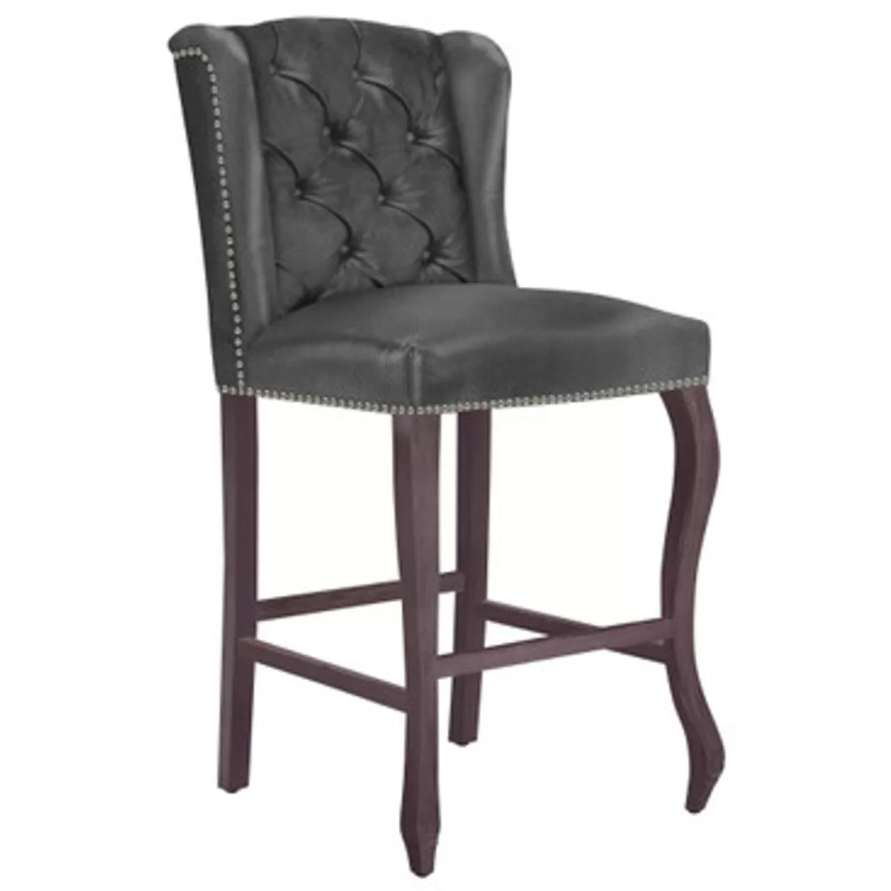 Z Gallerie Archer Leather Stool - Espresso> Dining Chairs