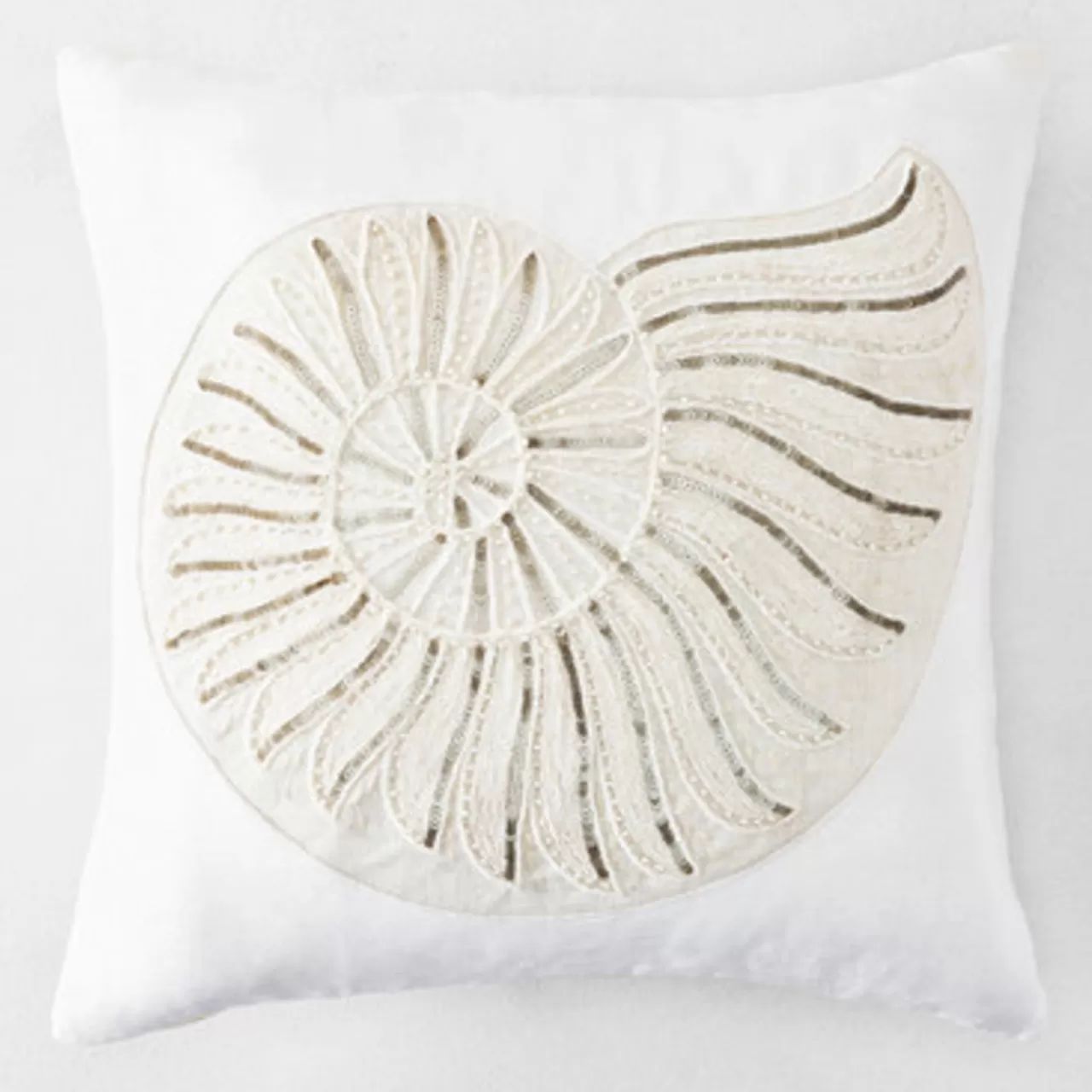 Z Gallerie Artisanal Shell Pillow 20" - Pearl> Textile Sale | Patterned Pillows