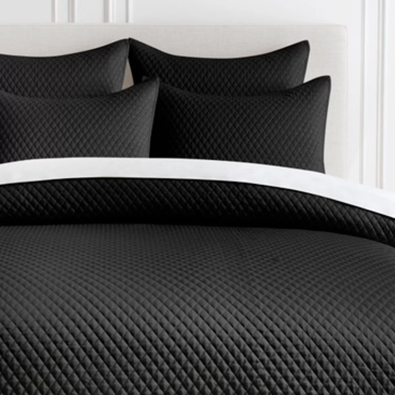 Z Gallerie Avalon Bedding - Onyx> Textured Bedding | Solid Bedding