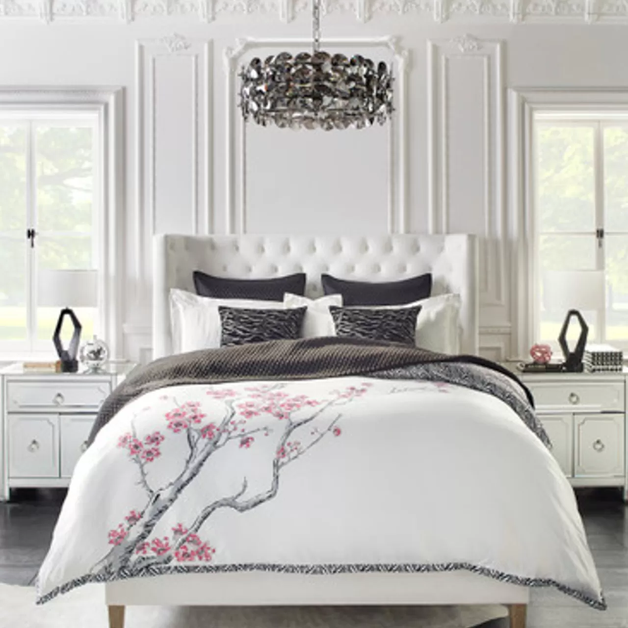 Z Gallerie Avalon Bedding - Onyx> Textured Bedding | Solid Bedding