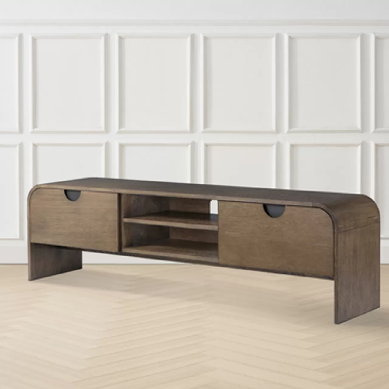 Z Gallerie Baja Media Console - Warm Oak> Cabinets & Shelving