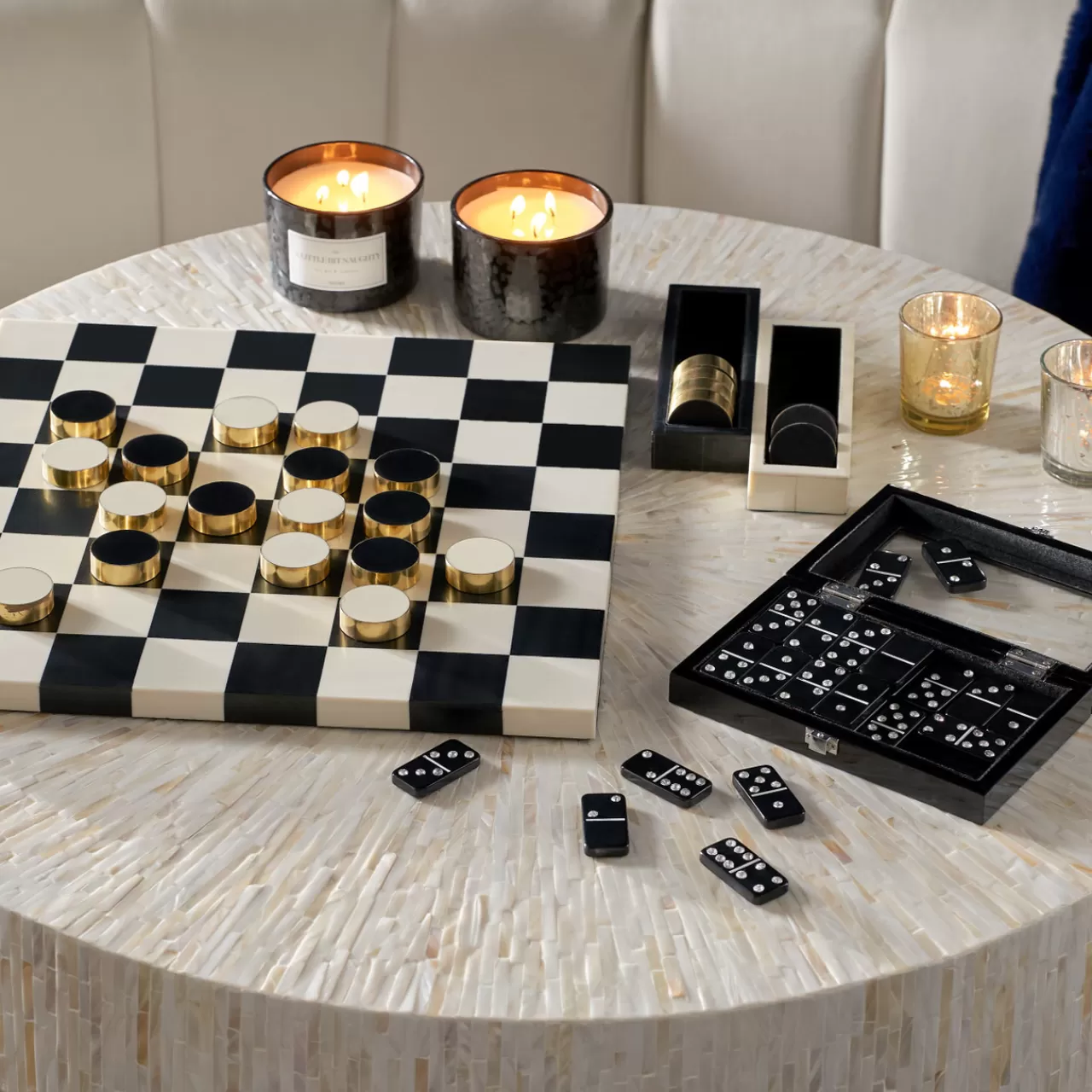 Z Gallerie Black And White Checkers> Games | Décor Sale