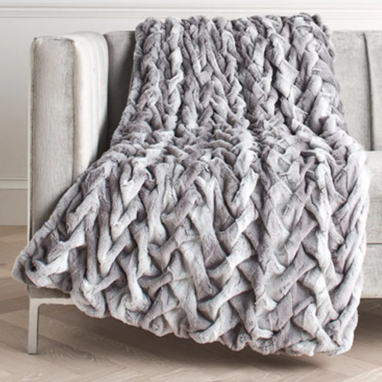 Z Gallerie Brixton Throw - Grey> Solid Throws | Textile Sale