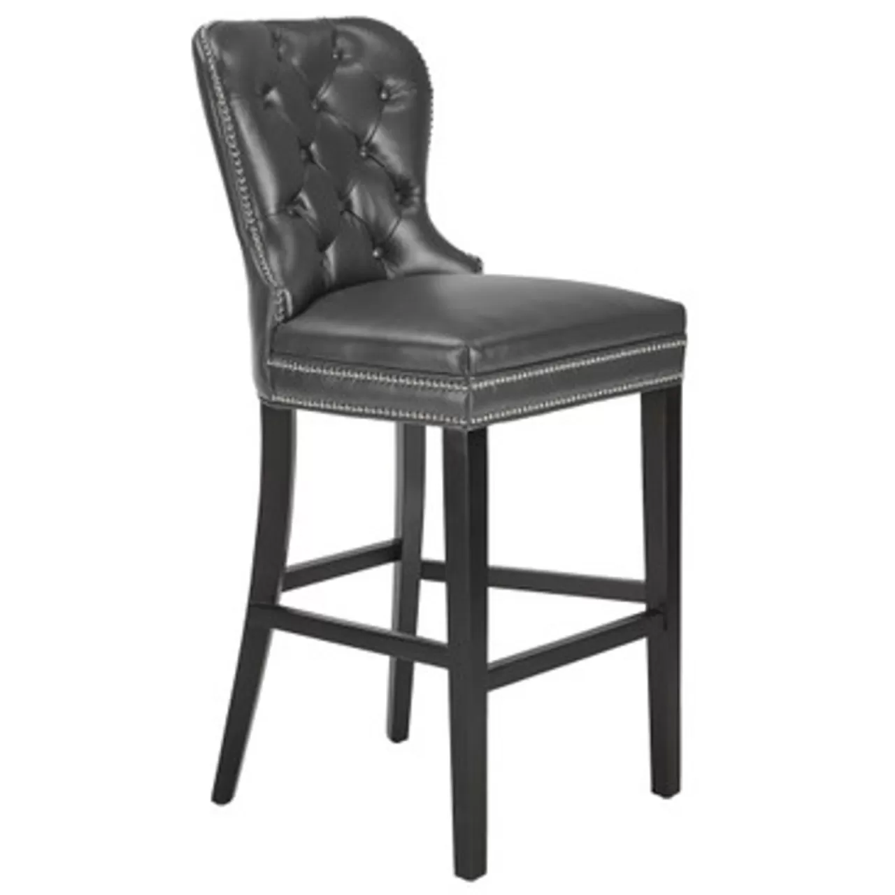 Z Gallerie Charlotte Leather Stool - Espresso> Dining Chairs