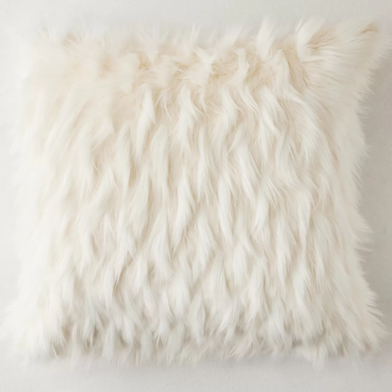 Z Gallerie Corseca Pillow 24" - Ivory> Faux Fur Pillows | Solid Pillows