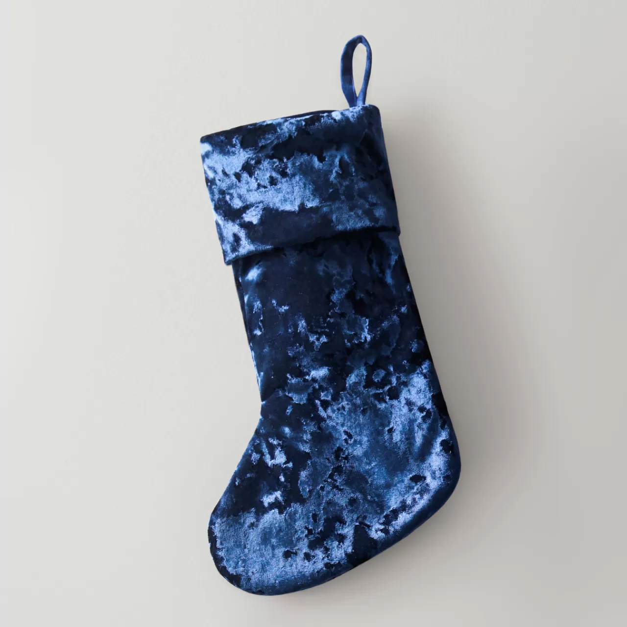 Z Gallerie Crushed Velvet Stocking - Sapphire> Stockings & Tree Skirts | Décor