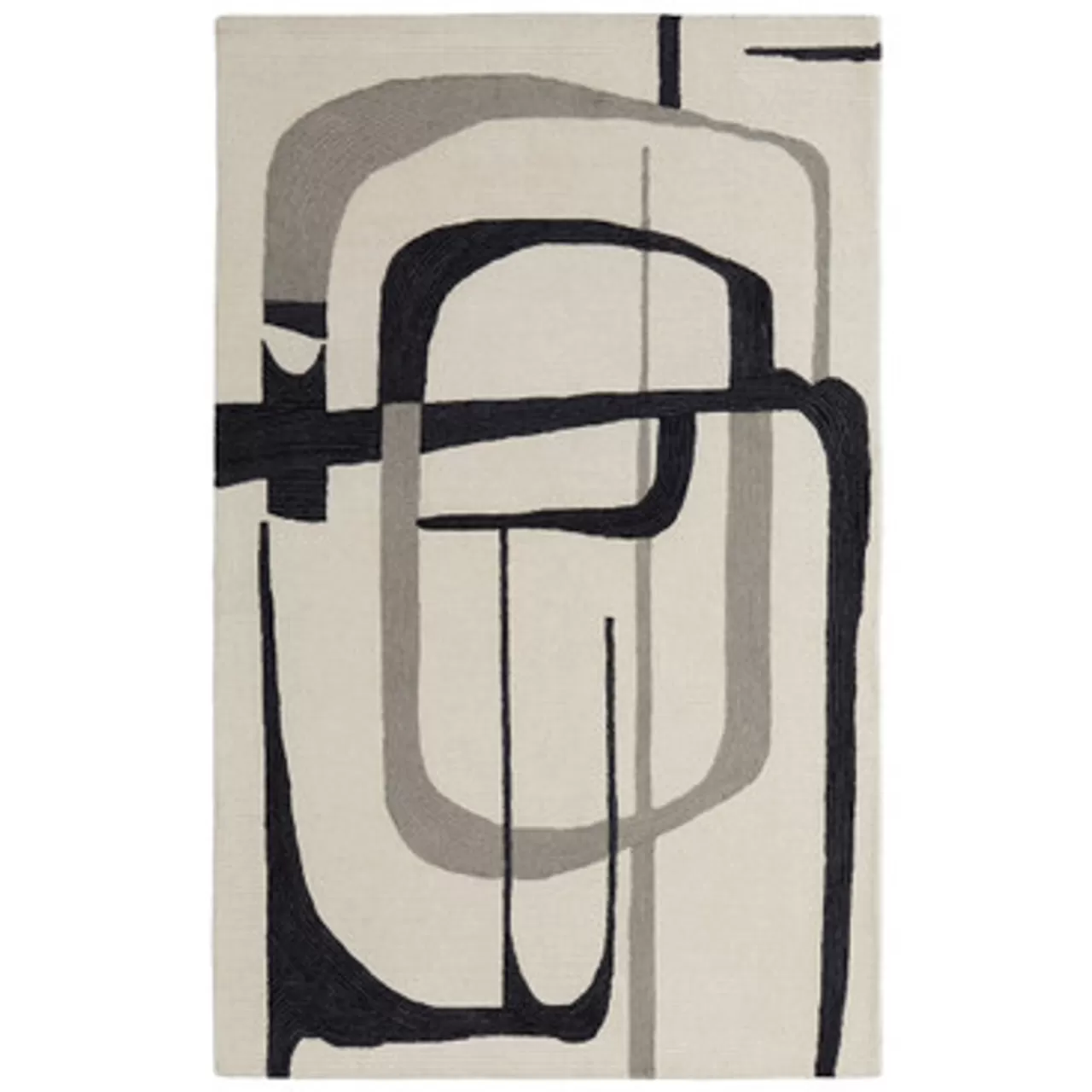 Z Gallerie Dillion Rug - Ivory/Black> Modern Rugs | Pattern Rugs