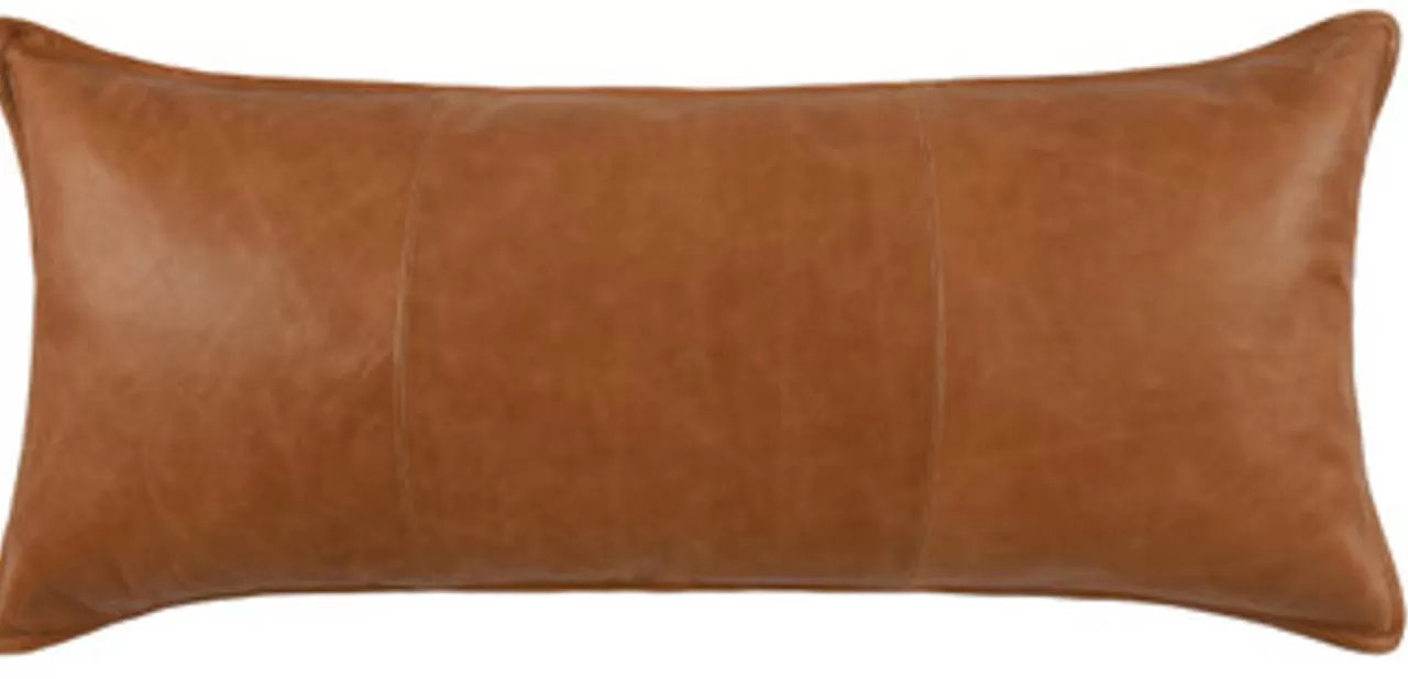 Z Gallerie Dylan Lumbar Pillow - Chestnut> Textile Sale | Leather & Hide Pillows