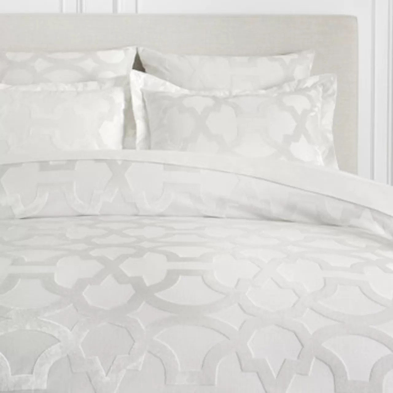 Z Gallerie Edessa Bedding - Pearl> Textured Bedding | Velvet Bedding