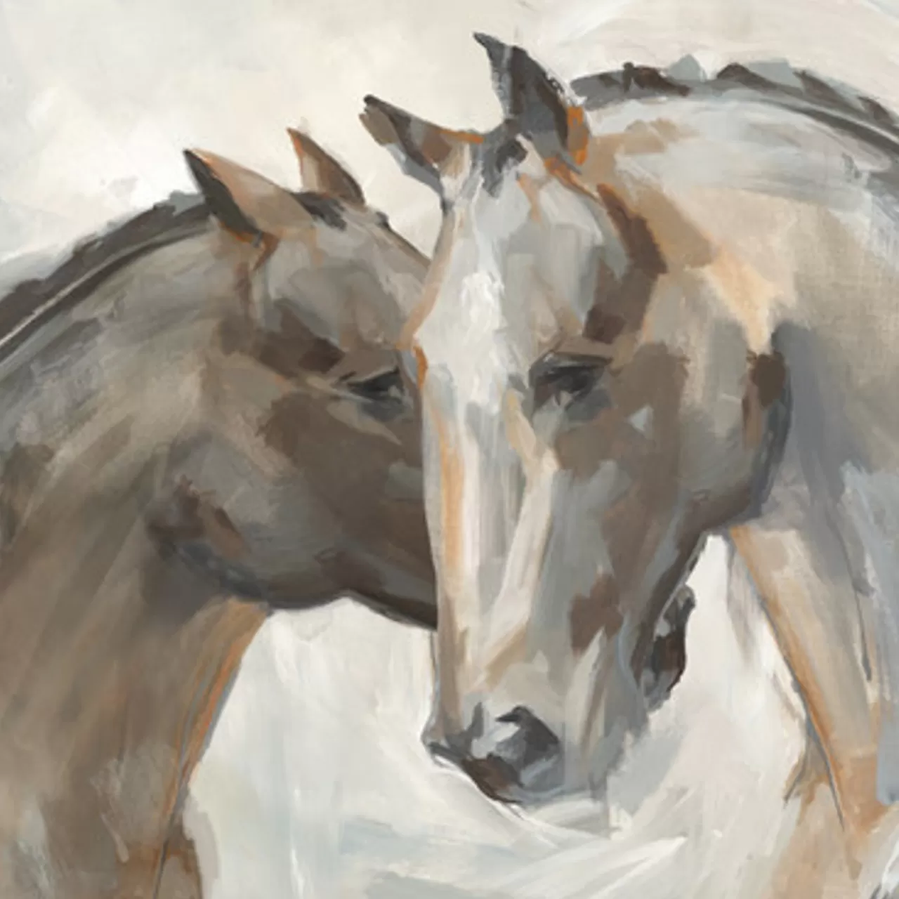 Z Gallerie Equine Duo> Canvas | Grey