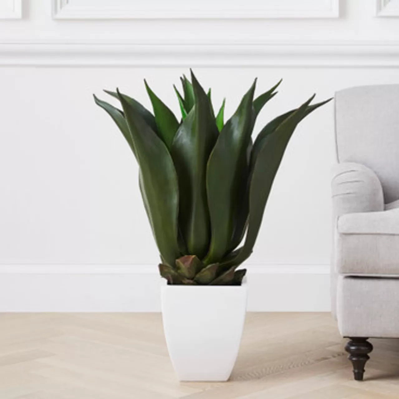 Z Gallerie Faux Agave Bush With Square Pot> Décor Sale | Floral