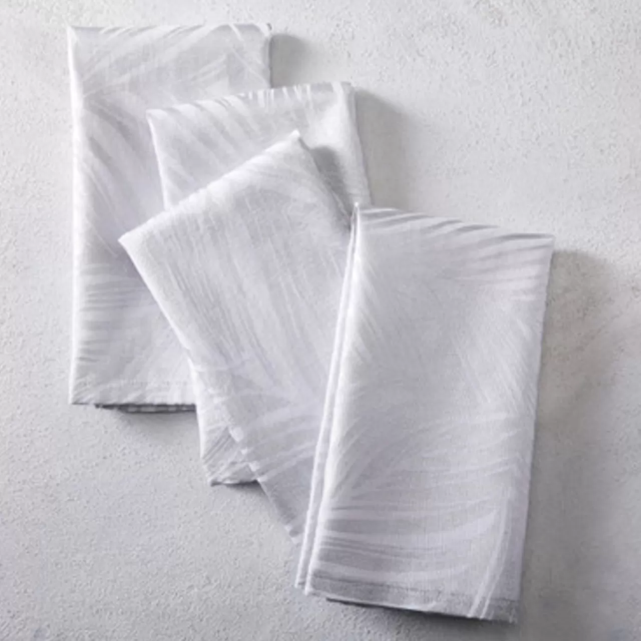 Z Gallerie Foil Leaf Napkin Sets - Silver> Tabletop Sale | Table Linens