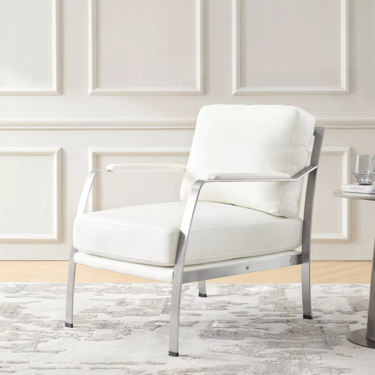 Z Gallerie Giuseppe Modern Genuine Leather Armchair> Accent Chairs