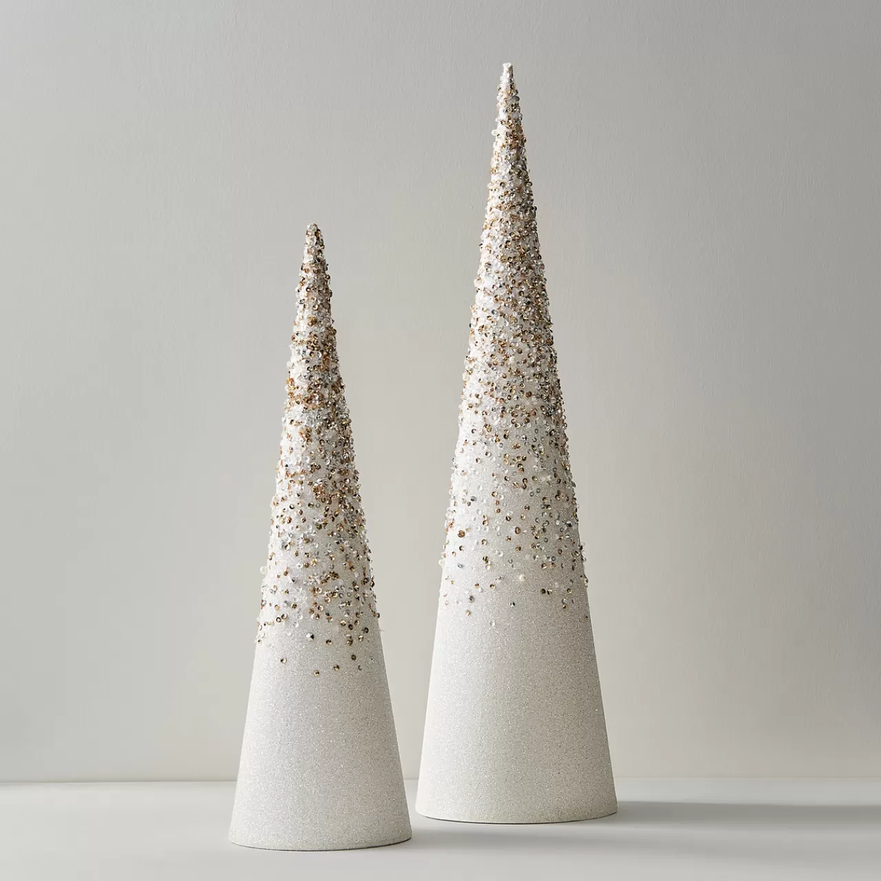 Z Gallerie Glittered Cone Trees - Set of 2> Home Decor | Gift