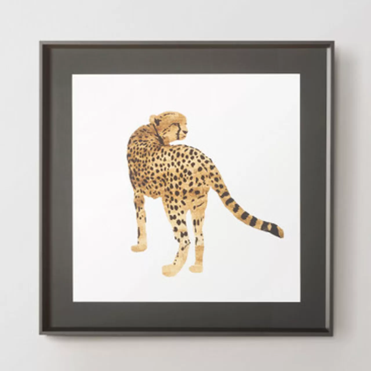 Z Gallerie Golden Cheetah 2> Framed Art | Black