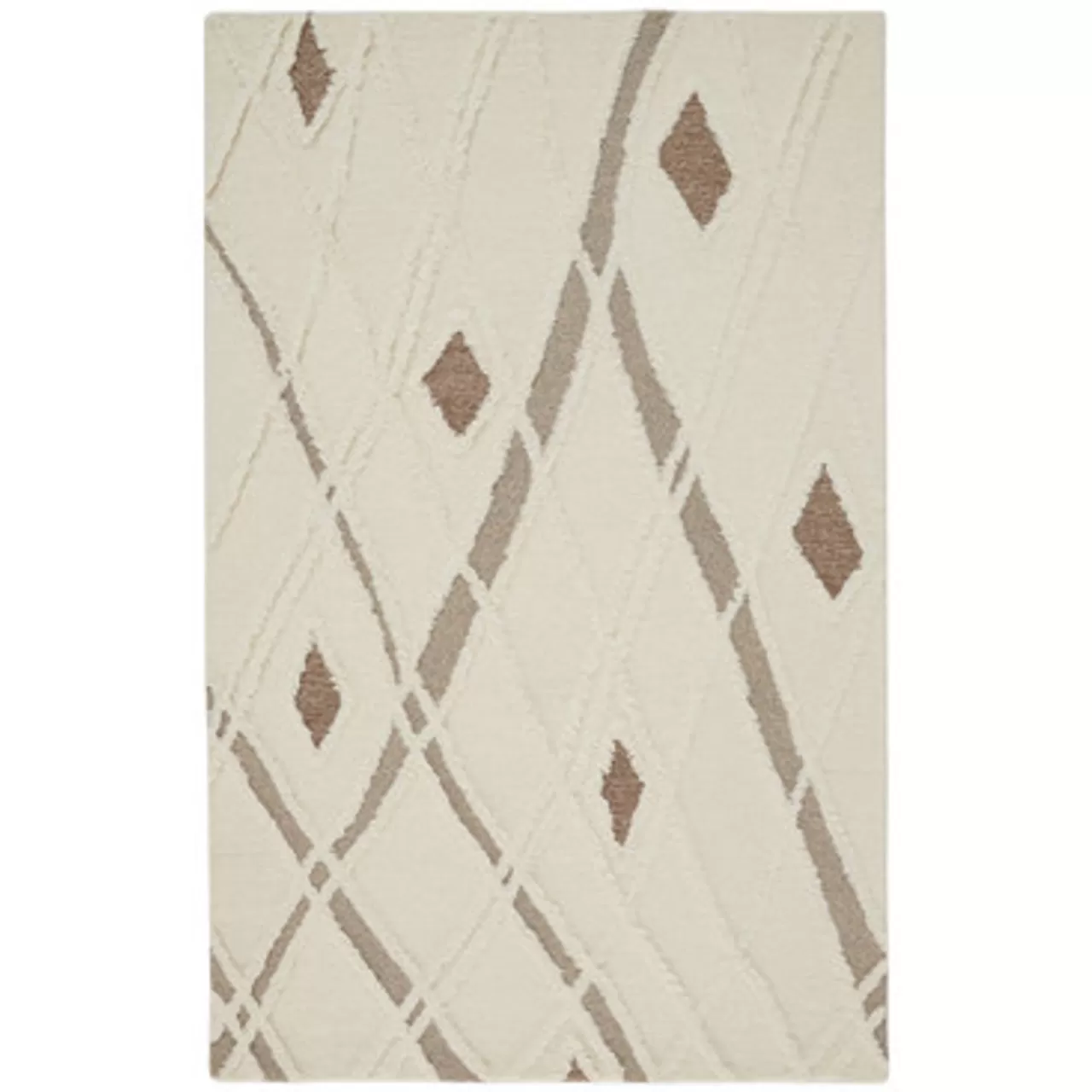 Z Gallerie Harlow Rug - Ivory/Brown> Modern Rugs | Pattern Rugs