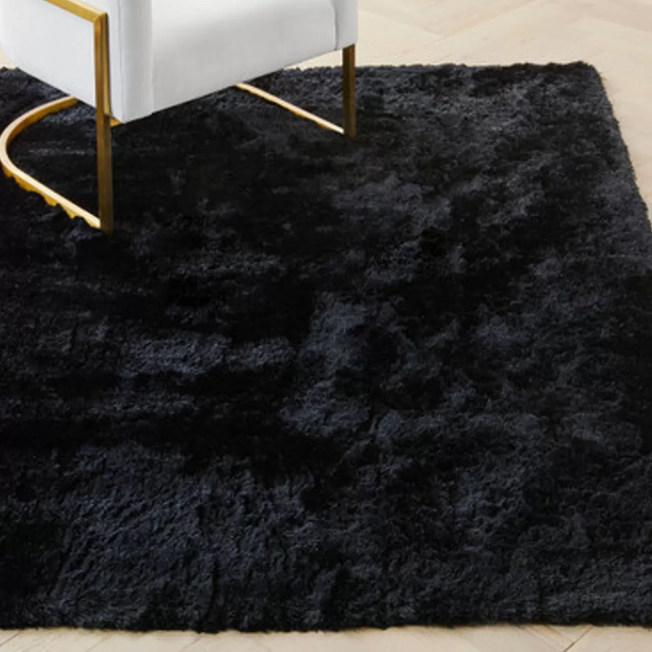 Z Gallerie Indochine Rug - Black> Solid Rugs | Living Room Rugs