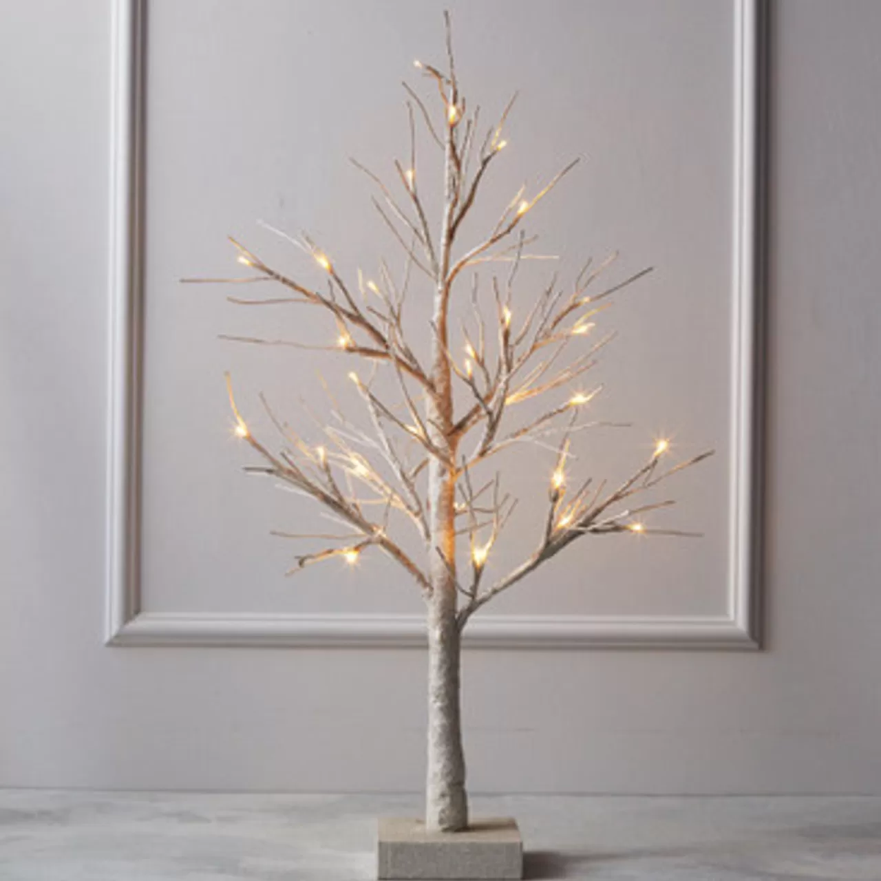 Z Gallerie LED Glitter Tree 3' - Silver> Décor | Floral