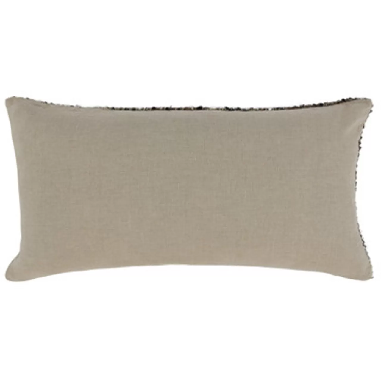 Z Gallerie Malek Lumbar Pillow - Black/Ivory> Textile Sale | Solid Pillows