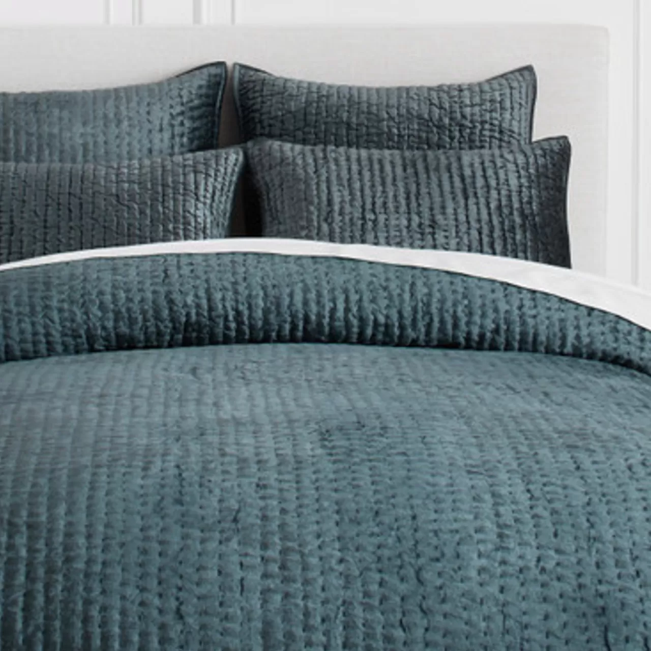 Z Gallerie Mardon Velvet Bedding - Bay Green> Textured Bedding | Velvet Bedding