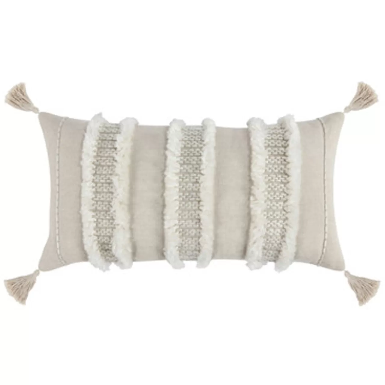 Z Gallerie Mills Lumbar Pillow - Natural/Ivory> Textile Sale | Patterned Pillows