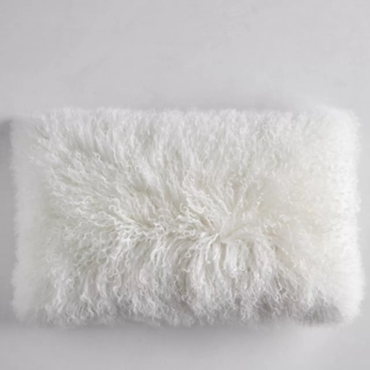 Z Gallerie Mongolian Lumbar Pillow - White> Textile Sale | Mongolian & Fur Pillows