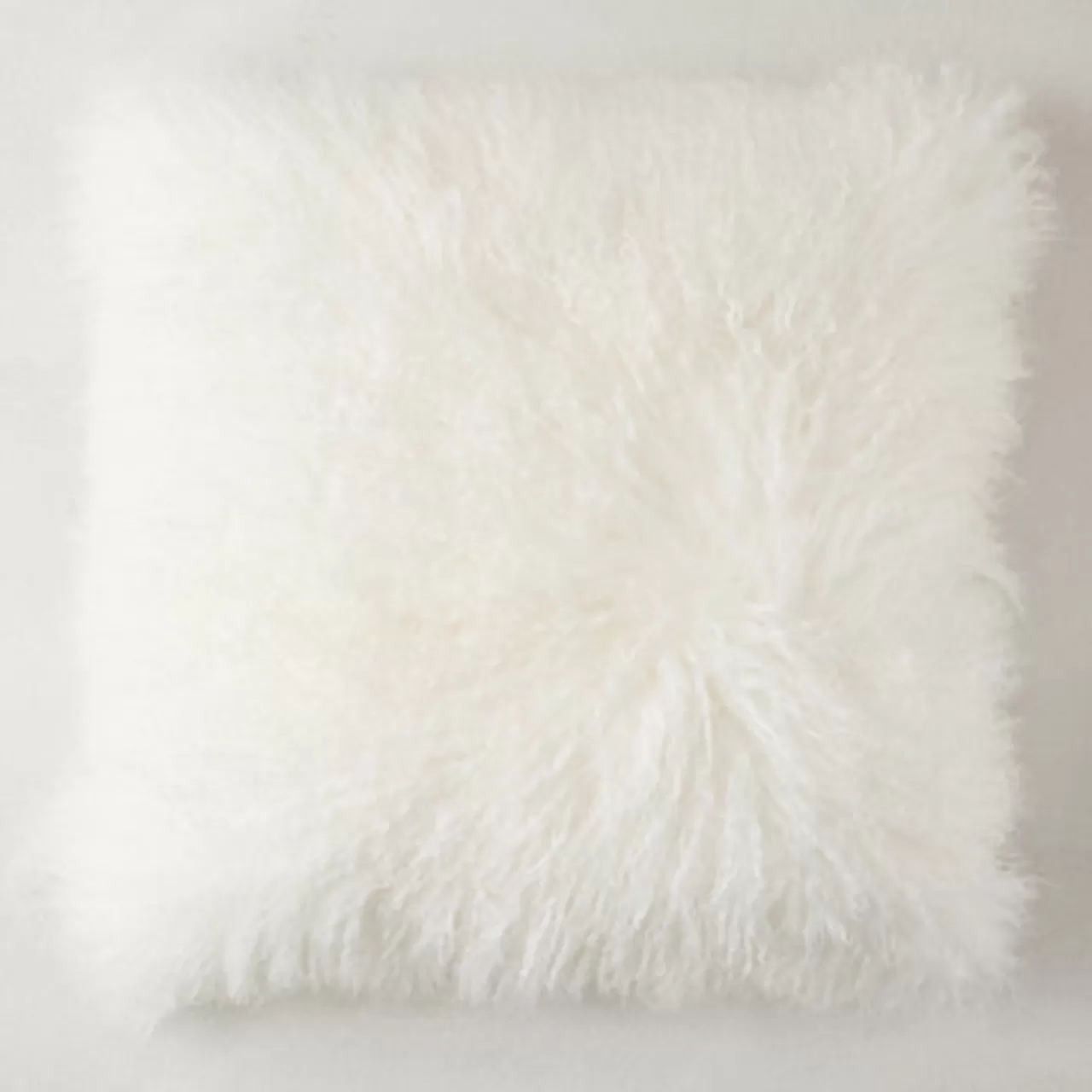 Z Gallerie Mongolian Pillow 22" - White> Textile Sale | Mongolian & Fur Pillows