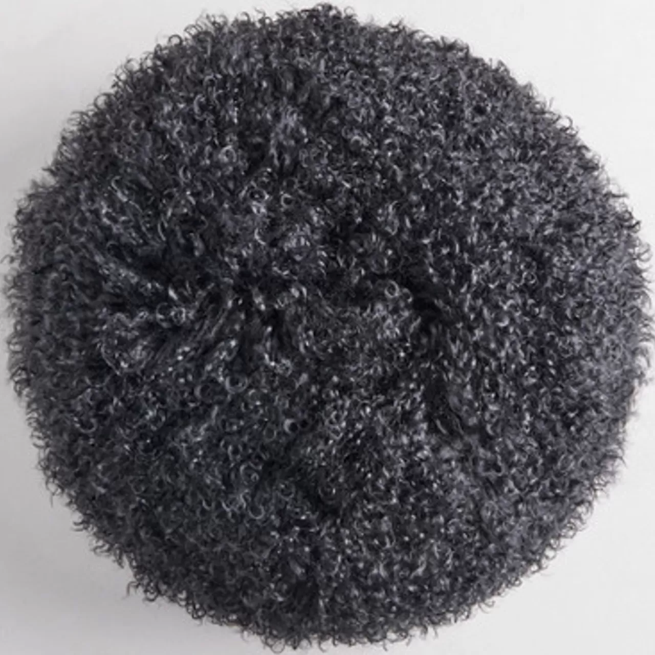 Z Gallerie Mongolian Round Pillow 18" - Black> Textile Sale | Mongolian & Fur Pillows