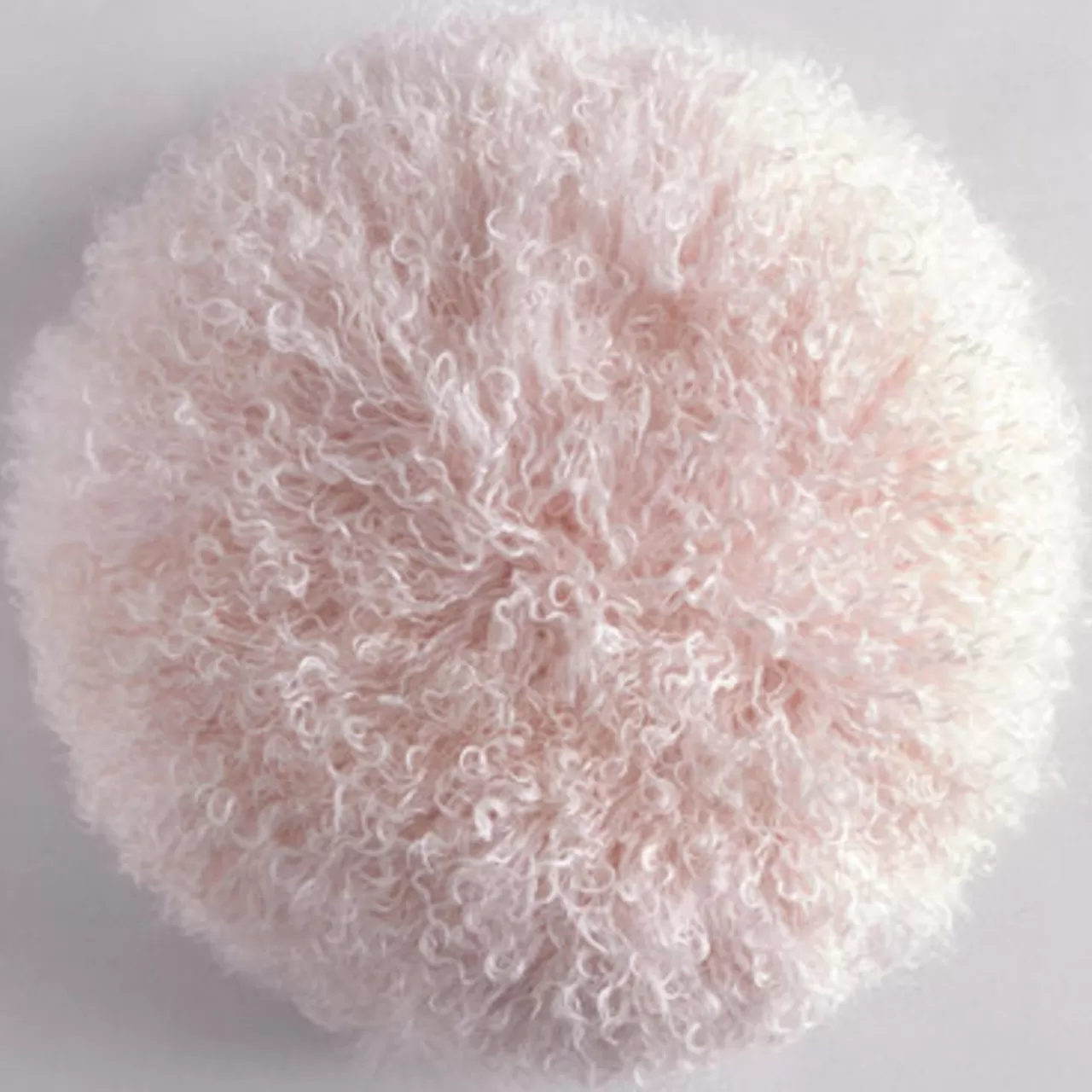 Z Gallerie Mongolian Round Pillow 18" - Blush> Textile Sale | Mongolian & Fur Pillows