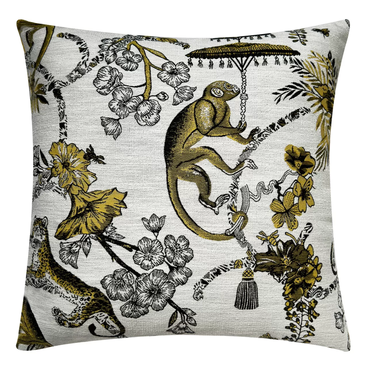 Z Gallerie Monkey Pillow 20" - Citron Yellow> Textile Sale | Novelty Pillows