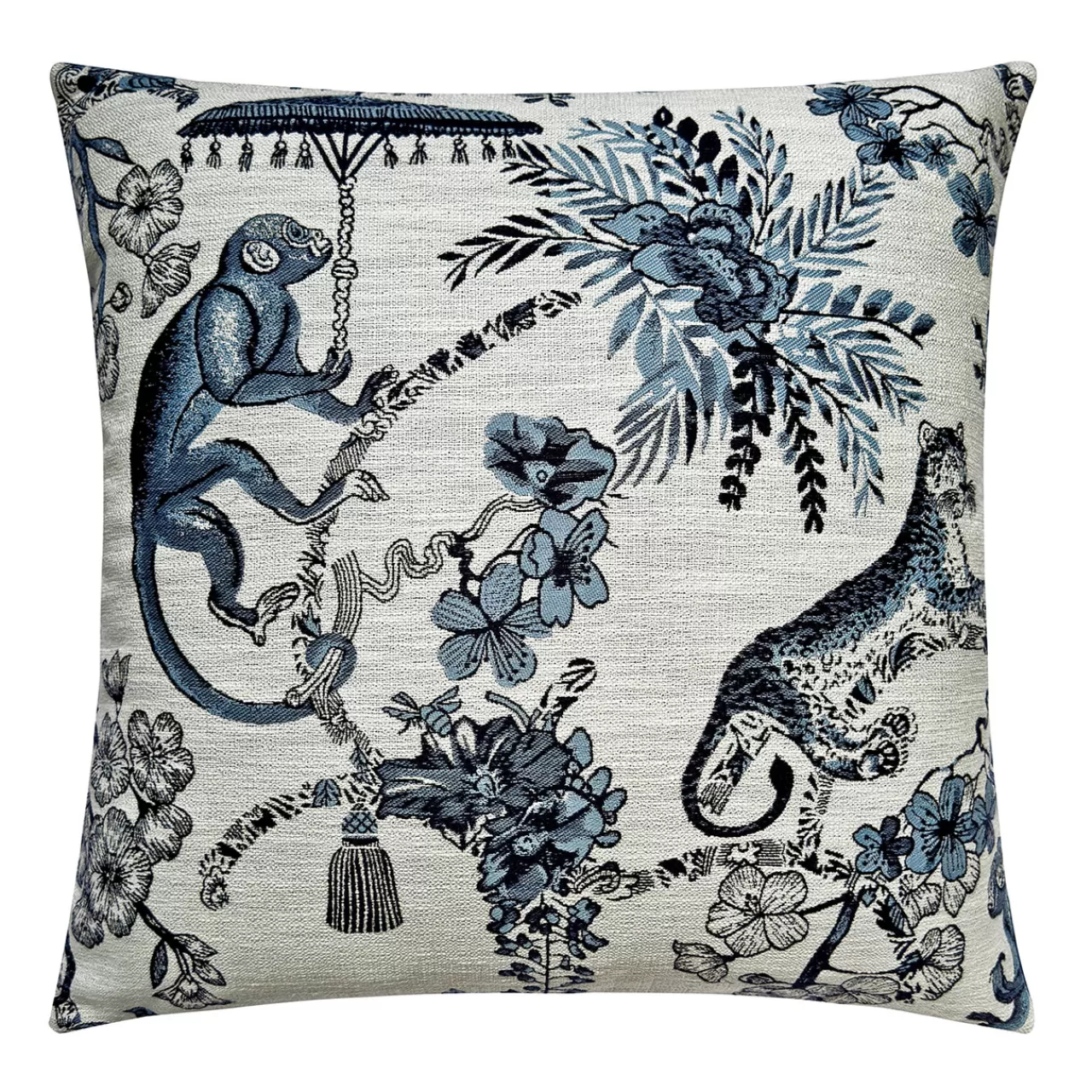 Z Gallerie Monkey Pillow 20" - Navy> Textile Sale | Novelty Pillows