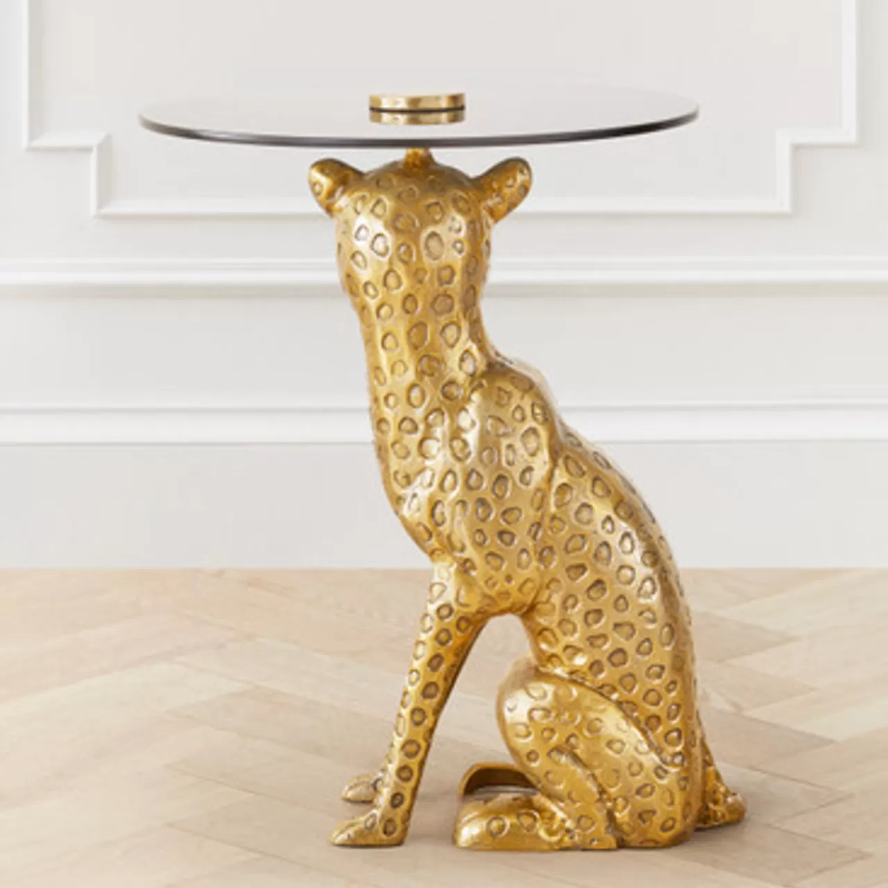 Z Gallerie Nikki Chu - Cheetah Accent Table> Side Tables