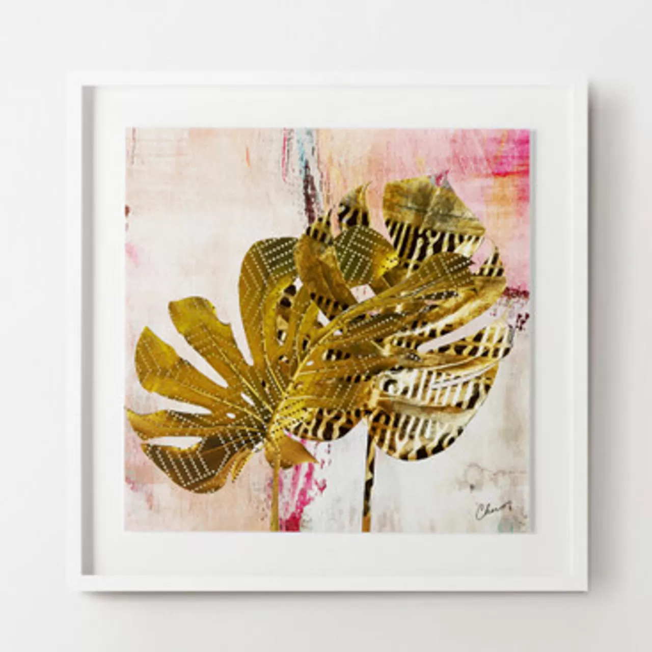 Z Gallerie Nikki Chu - Golden Palm 6> Framed Art | Blush