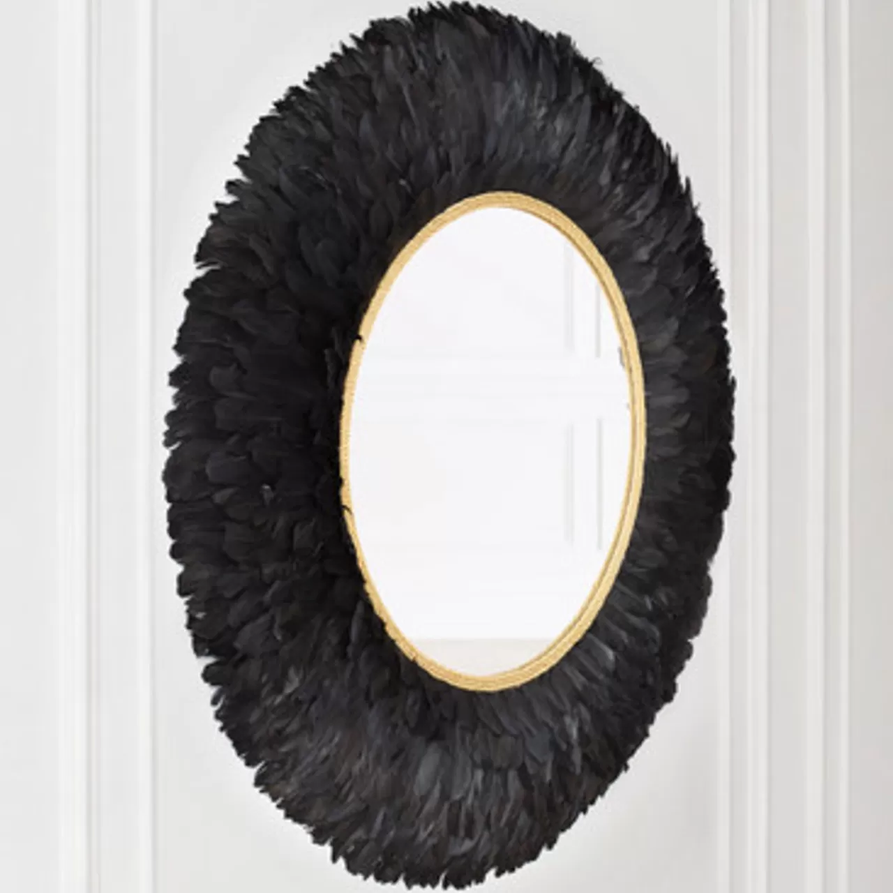 Z Gallerie Nikki Chu - Midnight Feather Mirror> Gift | Mirrors