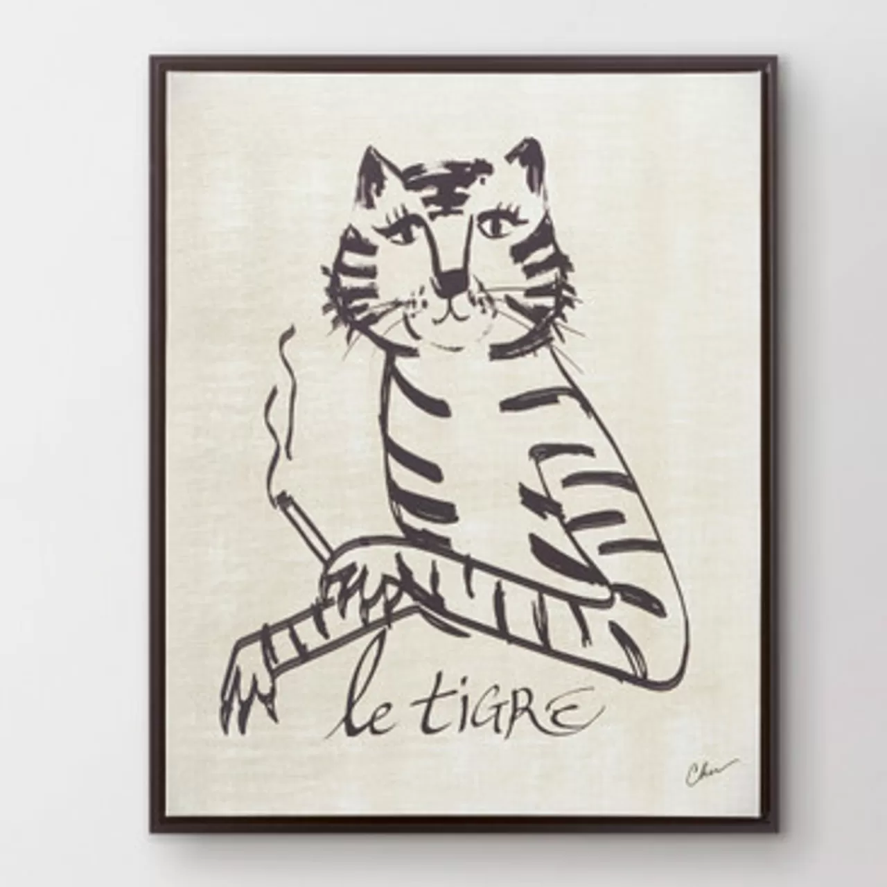 Z Gallerie Nikki Chu - Smoking Tiger> Framed Art | Canvas