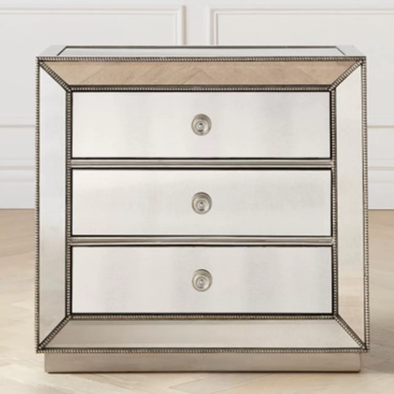 Z Gallerie Omni Mirrored 3 Drawer Chest> Nightstands