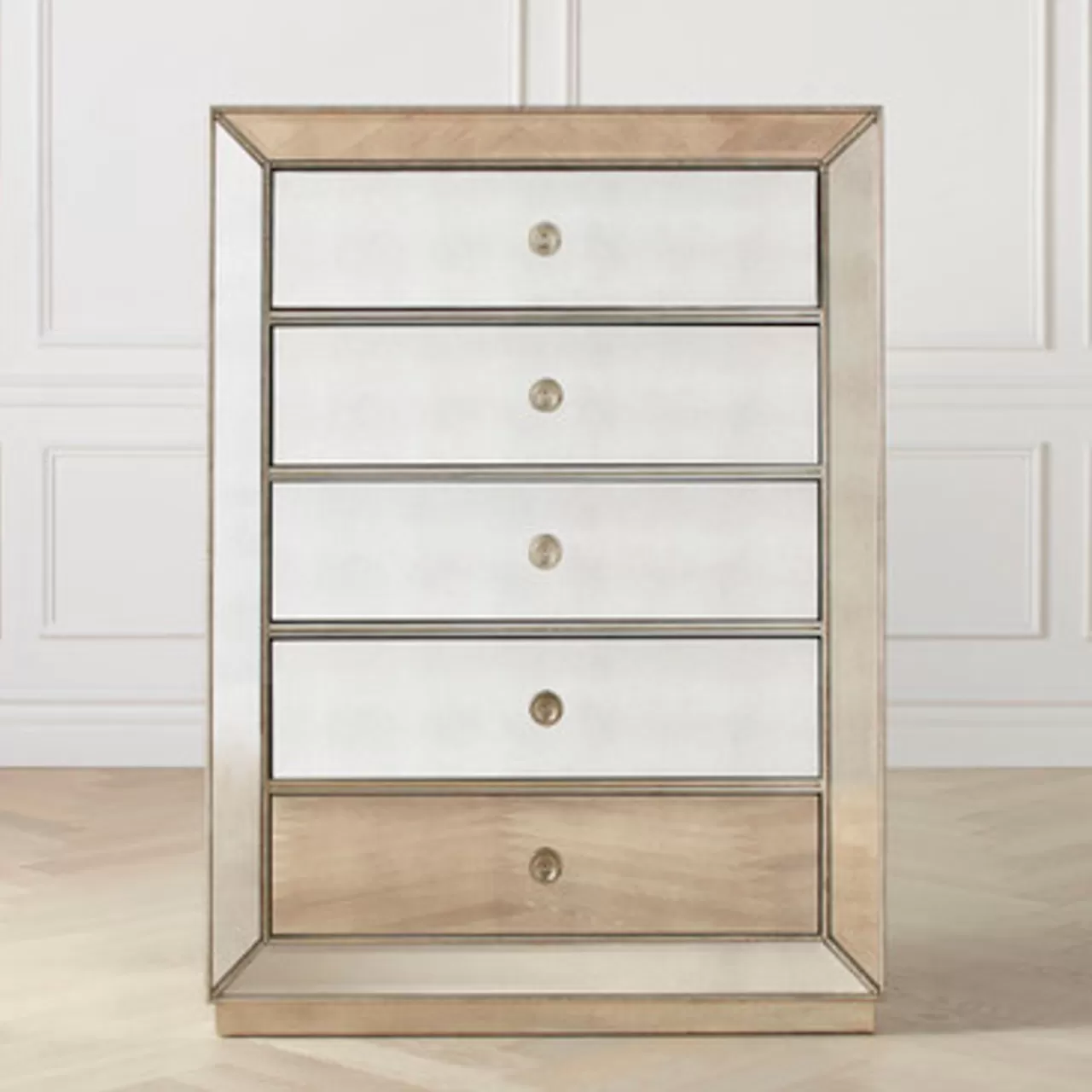 Z Gallerie Omni Mirrored 5 Drawer Chest> Dressers