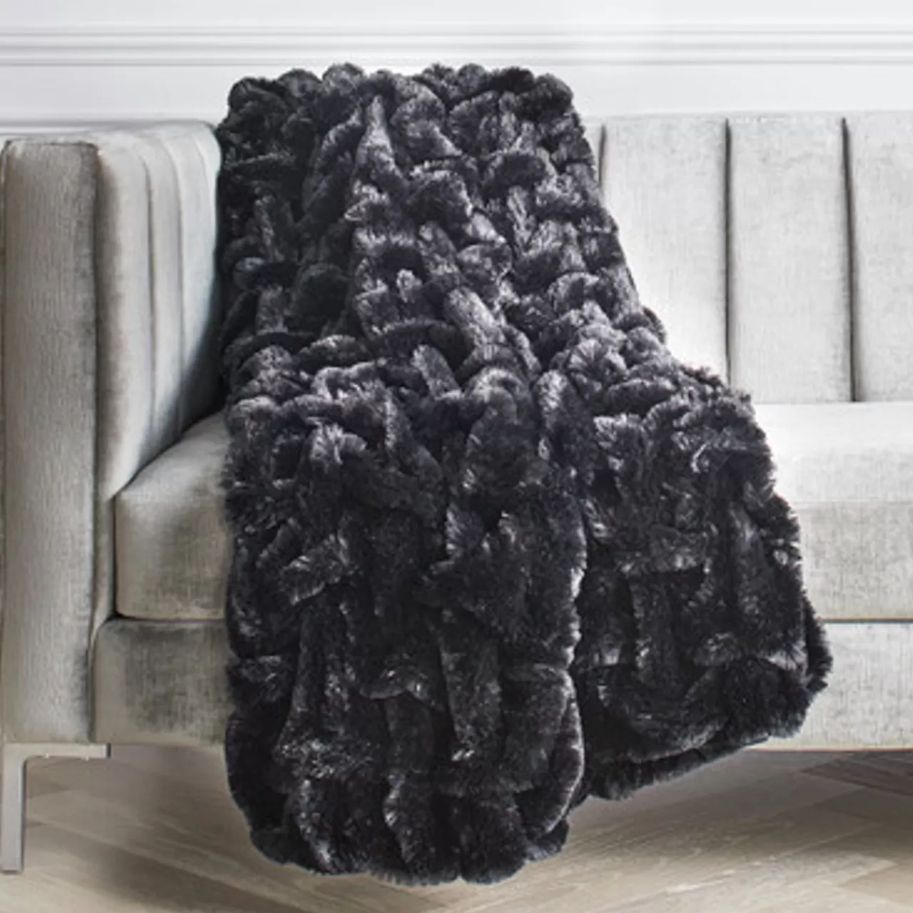 Z Gallerie Oslo Throw - Black> Solid Throws | Textile Sale