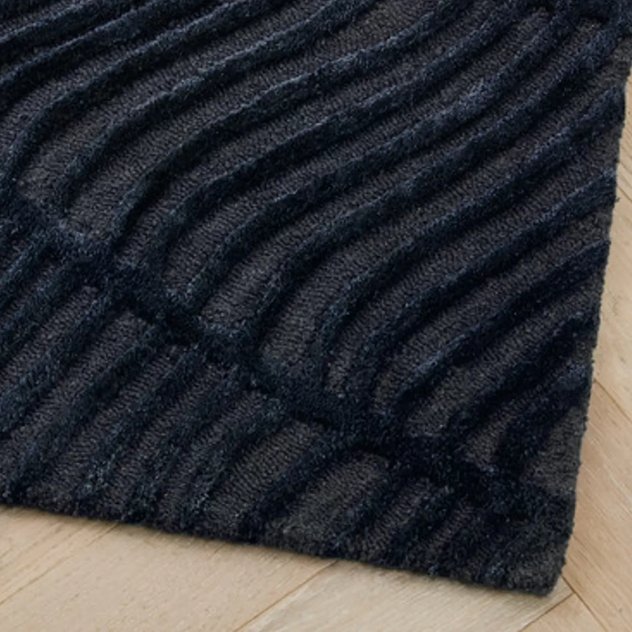 Z Gallerie Palm Rug - Charcoal> Modern Rugs | Pattern Rugs