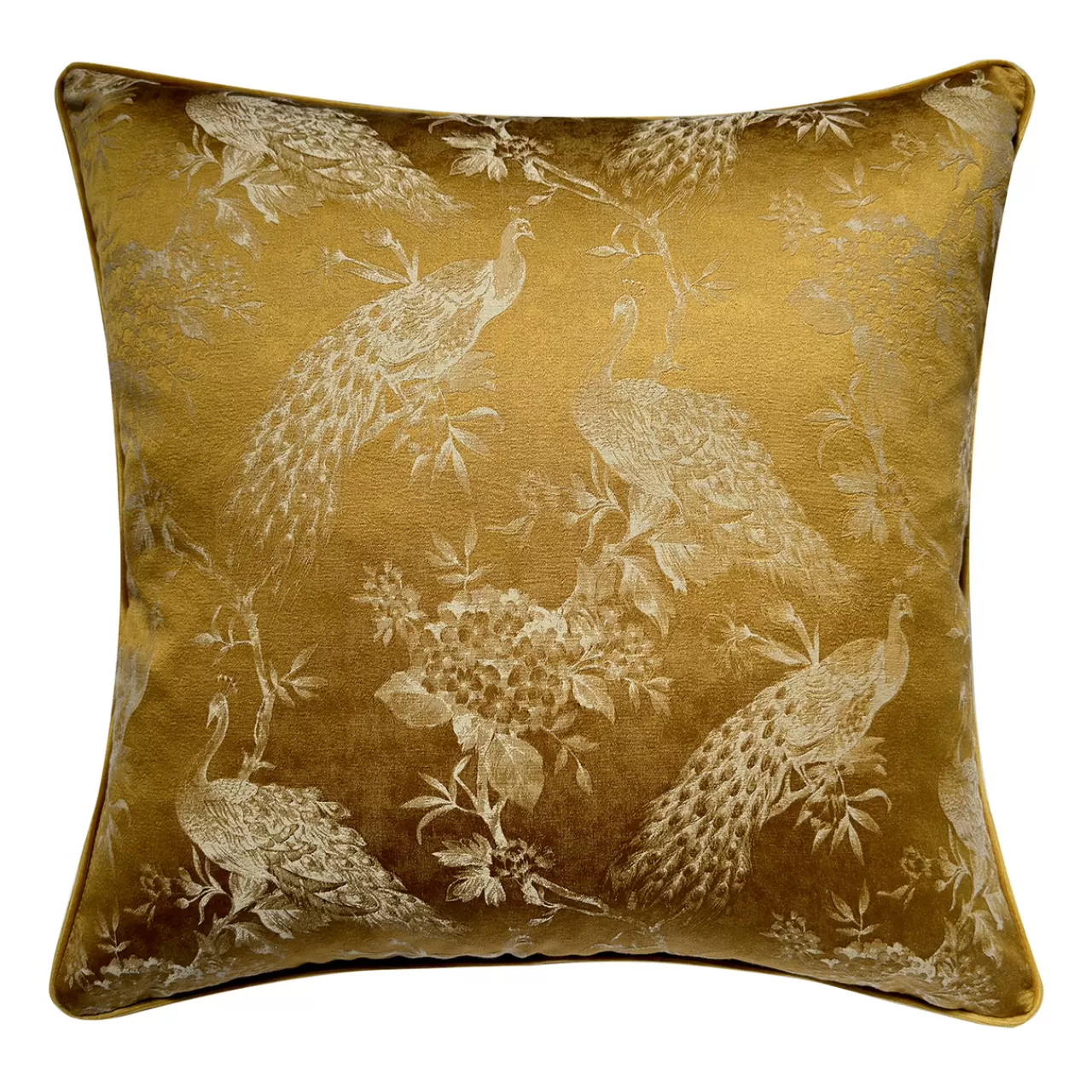 Z Gallerie Peacock Pillow 20" - Mustard> Textile Sale | Novelty Pillows