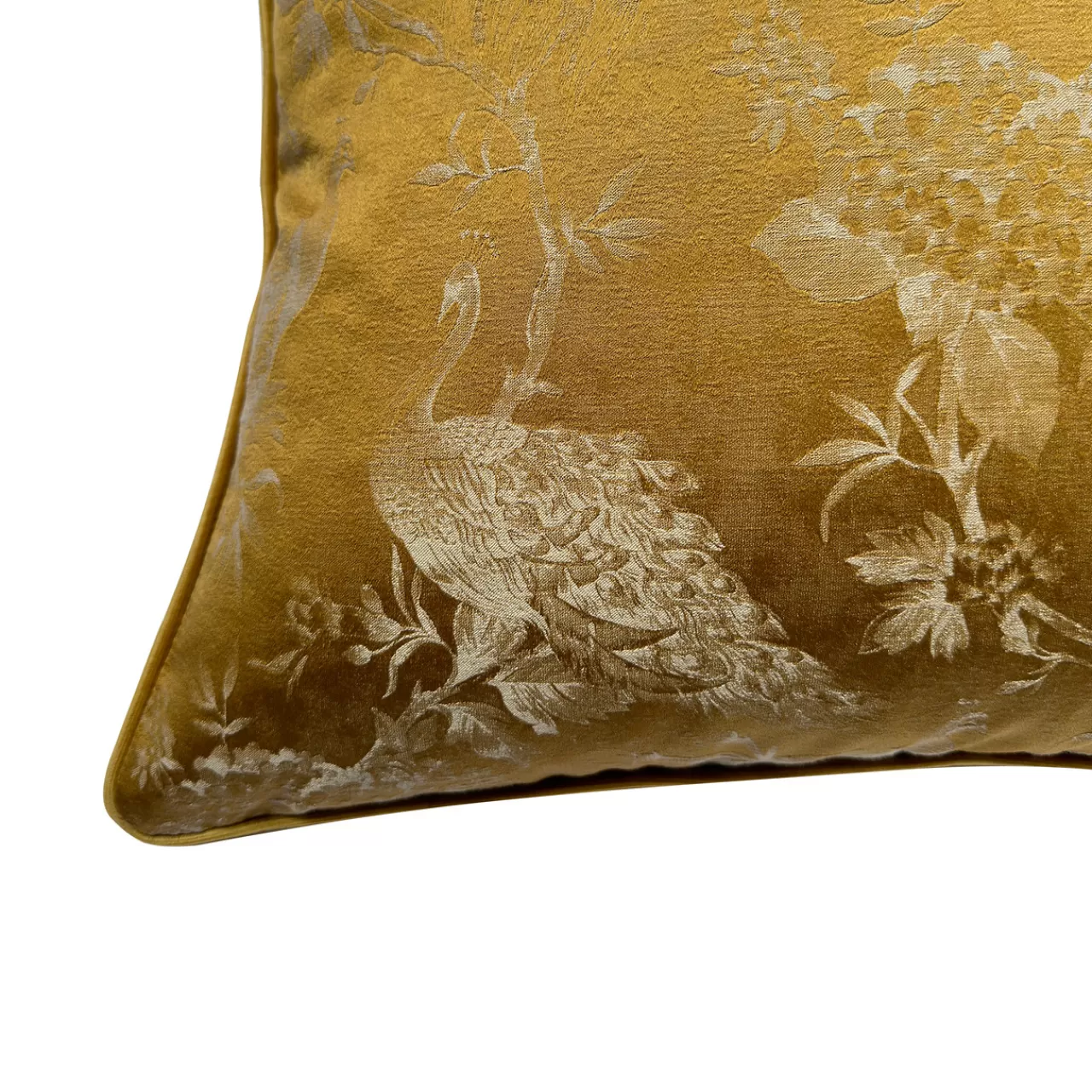 Z Gallerie Peacock Pillow 20" - Mustard> Textile Sale | Novelty Pillows