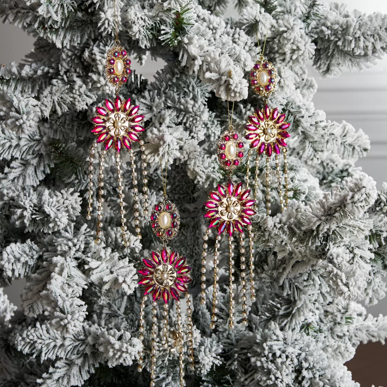 Z Gallerie Rhinestone Drop Ornament - Set of 4> Ornaments | Décor Sale