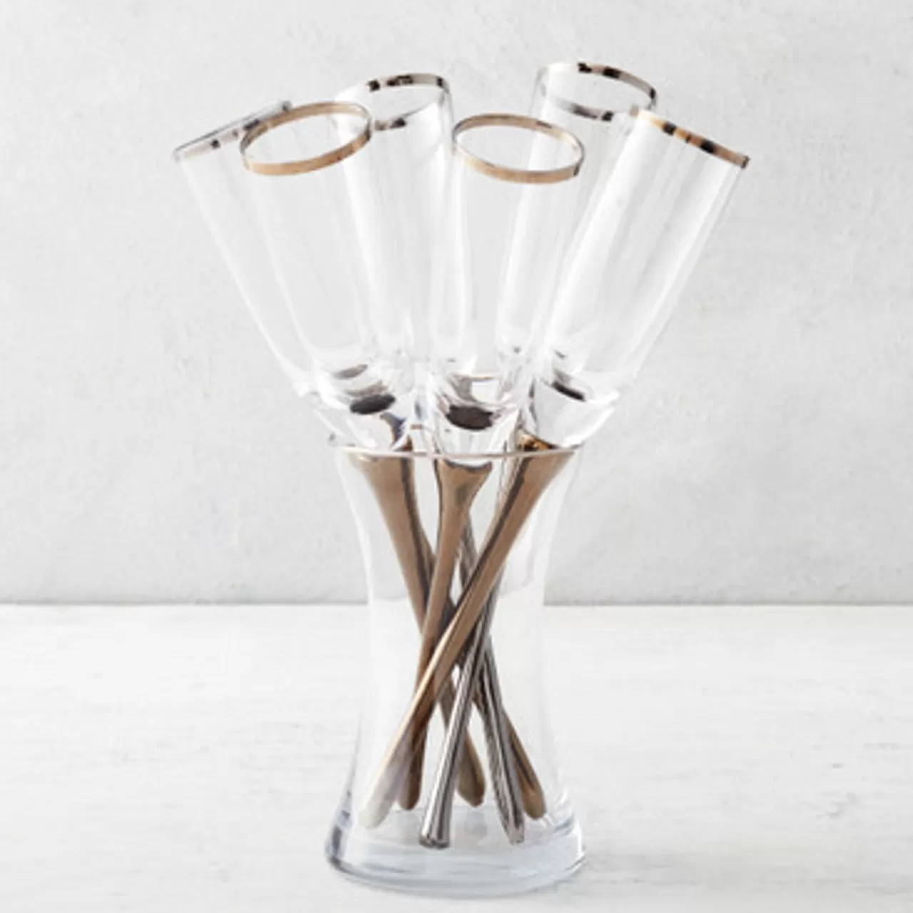 Z Gallerie Salud Toasting Flutes - Set of 6> Barware & Entertaining | Tabletop Sale