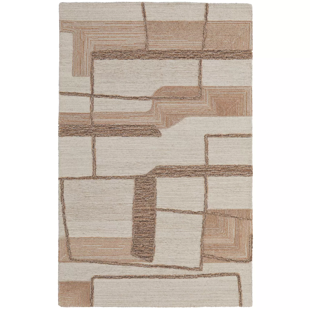 Z Gallerie Saris Rug - Ivory/Beige> Modern Rugs | Pattern Rugs