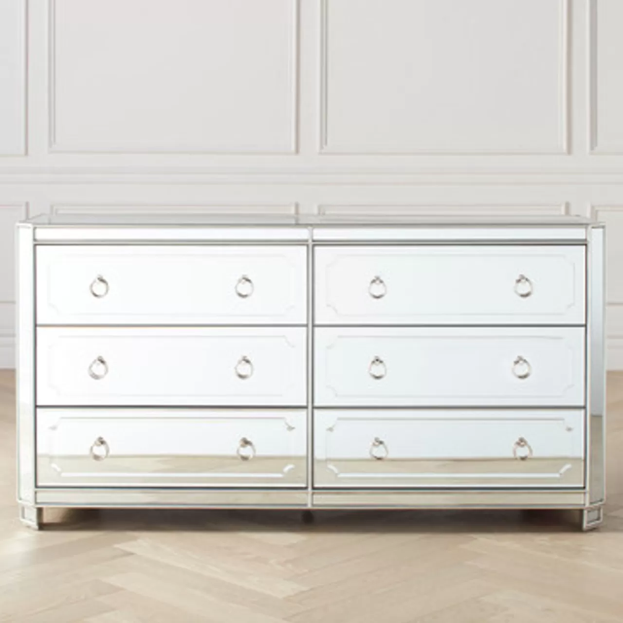 Z Gallerie Simplicity Mirrored 6 Drawer Chest> Dressers