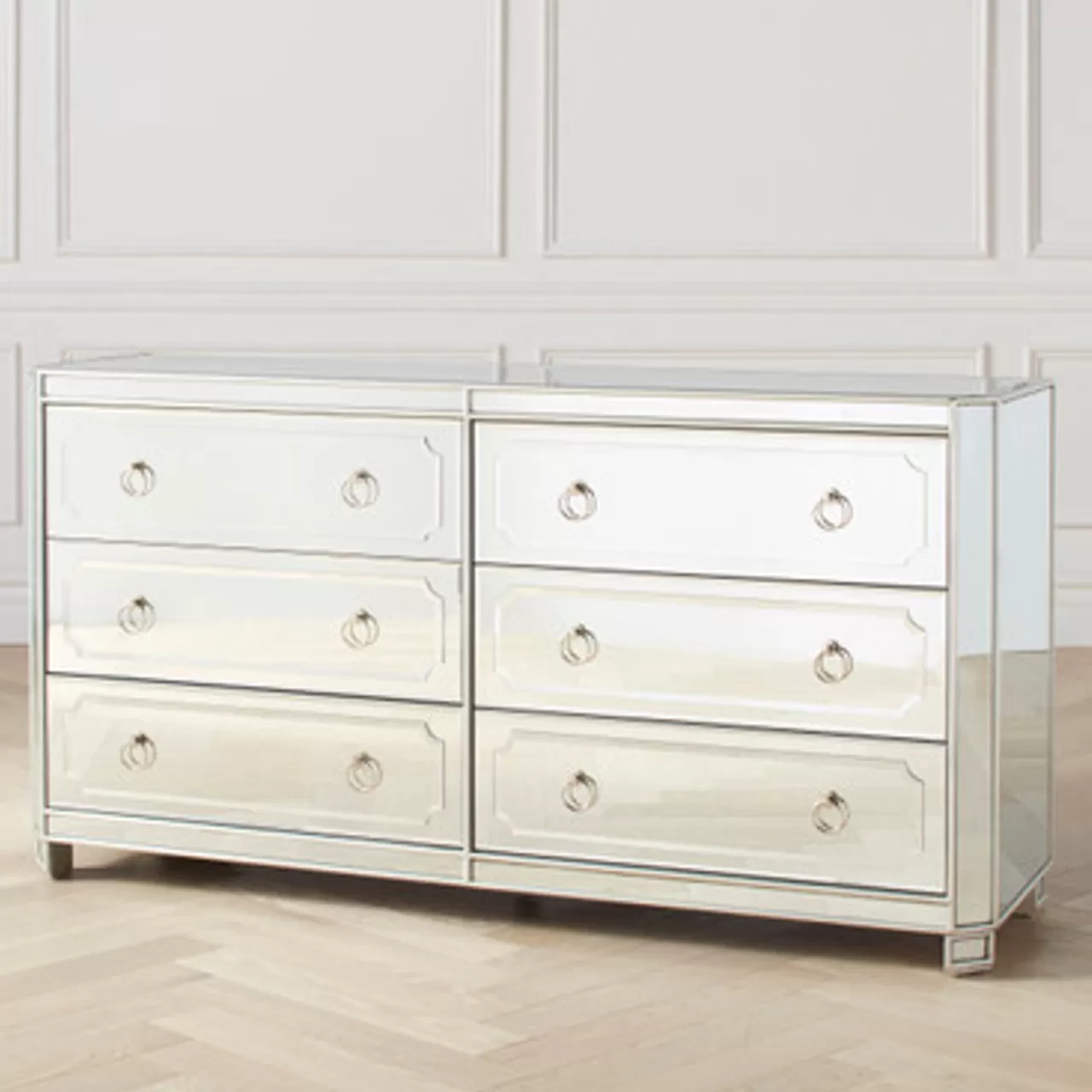 Z Gallerie Simplicity Mirrored 6 Drawer Chest> Dressers