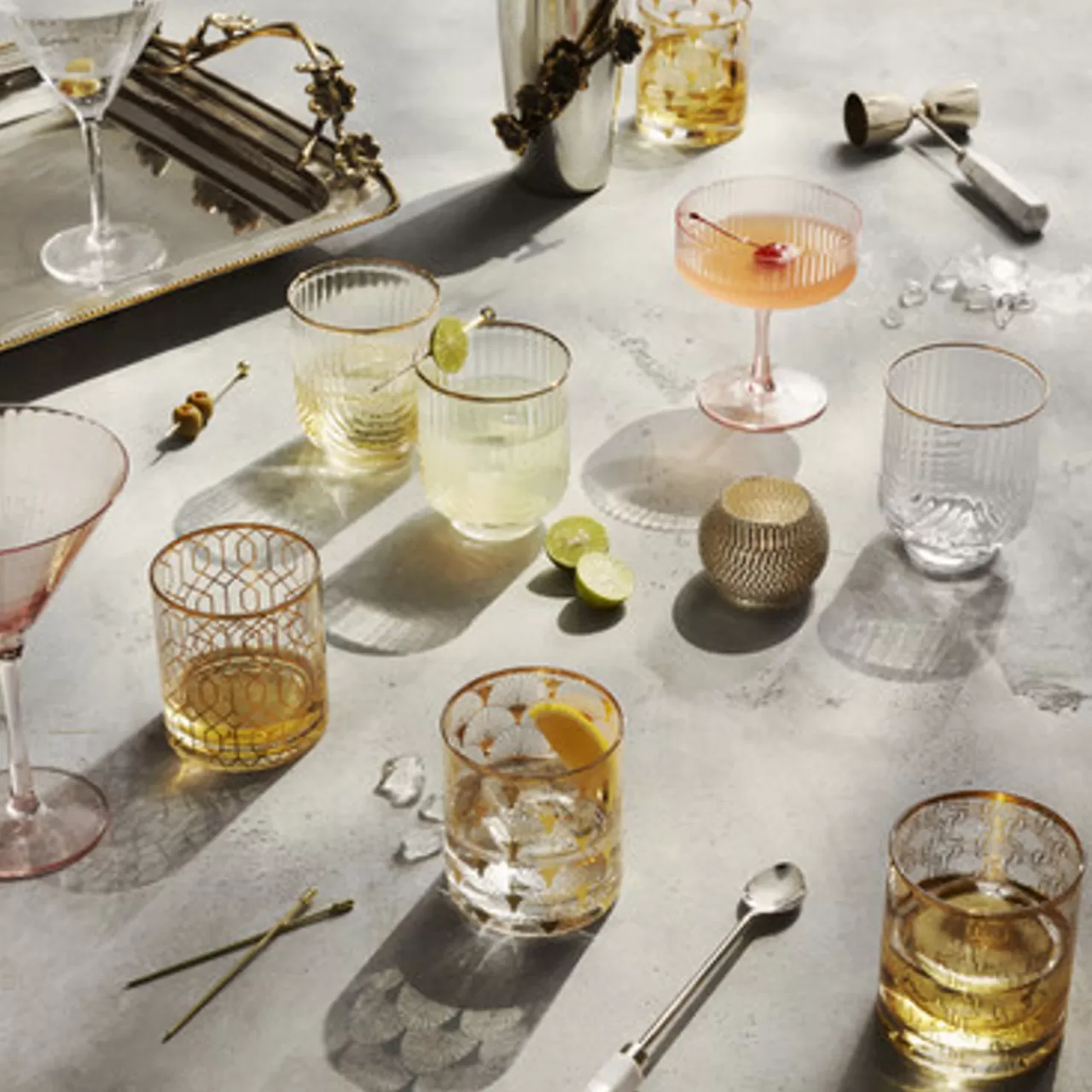 Z Gallerie Soiree Double Old-Fashioned - Set of 4> Barware & Entertaining | Tabletop Sale