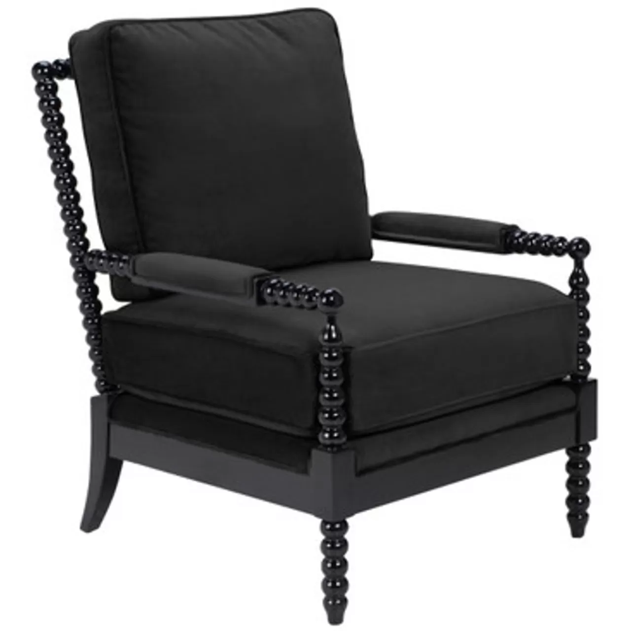 Z Gallerie Spindle Chair - High Gloss Black> Accent Chairs