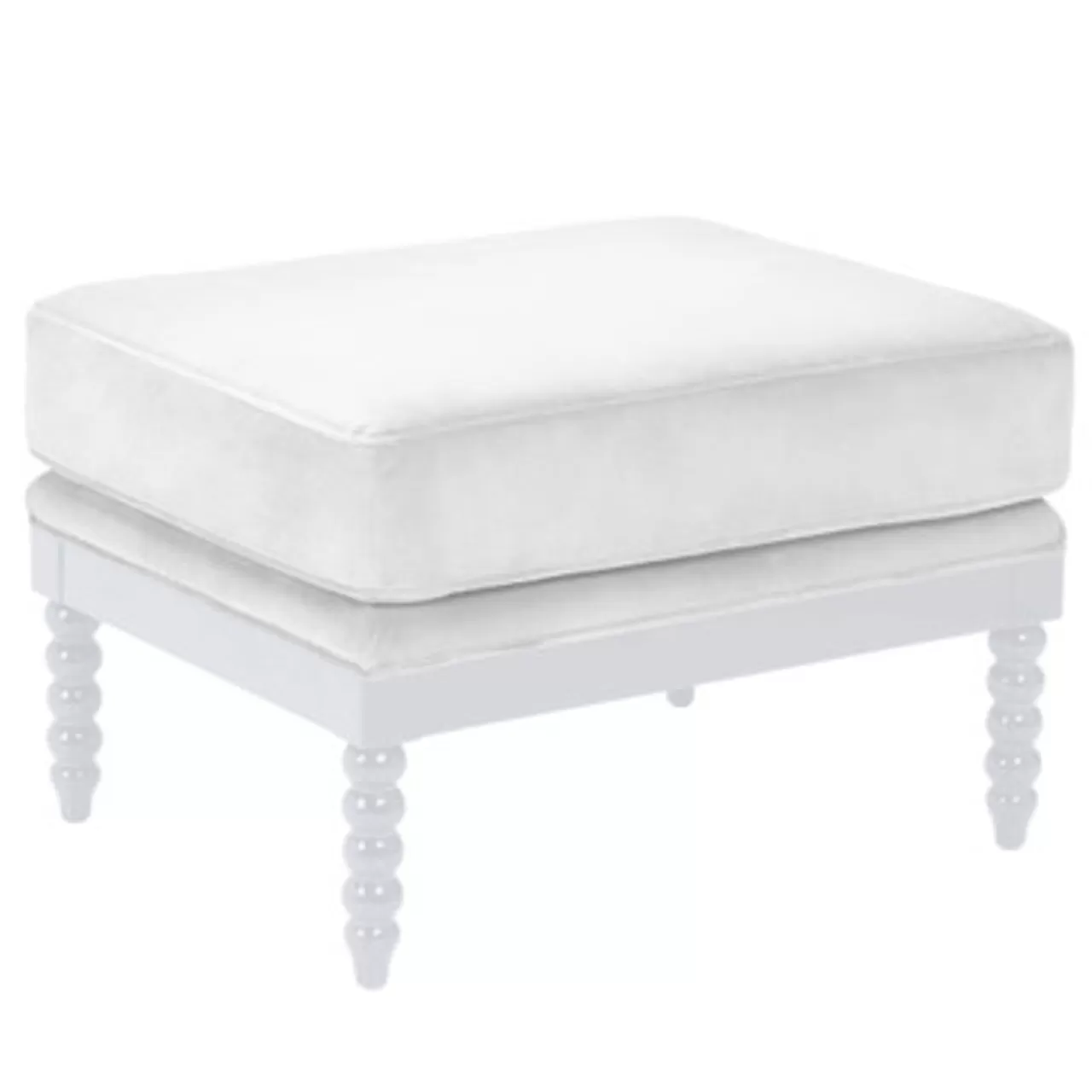 Z Gallerie Spindle Ottoman - High Gloss White> Benches & Ottomans | Accent Chairs