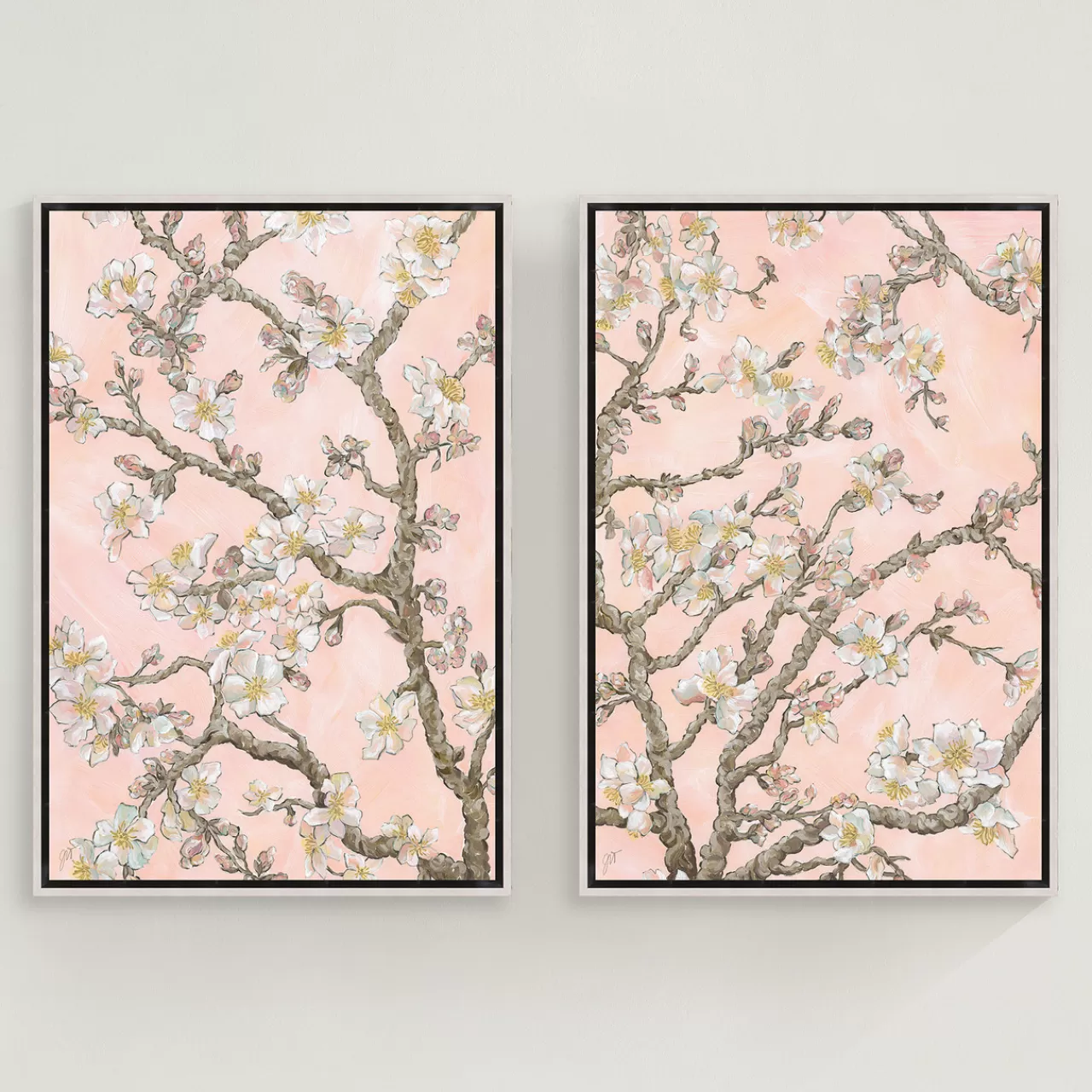 Z Gallerie Spring Has Sprung - Set of 2> Series | Hand Painted